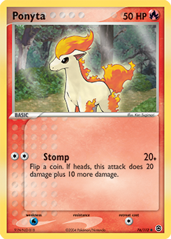 Ponyta 76/112 Pokémon card from Ex Fire Red Leaf Green for sale at best price