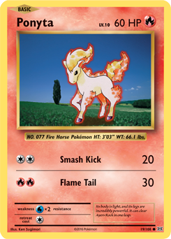 Ponyta 19/108 Pokémon card from Evolutions for sale at best price