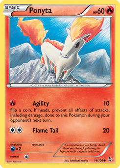 Ponyta 14/106 Pokémon card from Flashfire for sale at best price