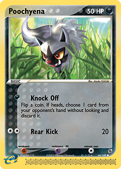 Poochyena 64/109 Pokémon card from Ex Ruby & Sapphire for sale at best price