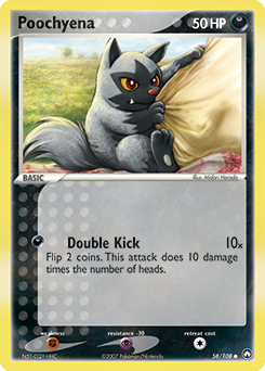 Poochyena 58/108 Pokémon card from Ex Power Keepers for sale at best price
