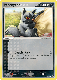 Carte Pokémon Medhyena 58/108 de la série Ex Gardiens du Pouvoir en vente au meilleur prix