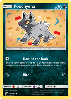 Poochyena 86/181 Pokémon card from Team Up for sale at best price