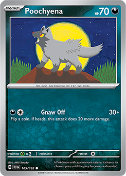 Poochyena 105/162 Pokémon card from Temporal Forces for sale at best price