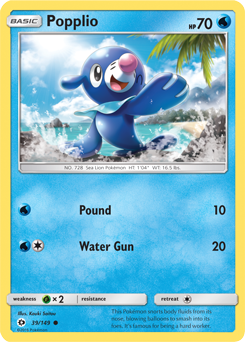Popplio 39/149 Pokémon card from Sun & Moon for sale at best price