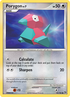 Porygon 81/106 Pokémon card from Great Encounters for sale at best price