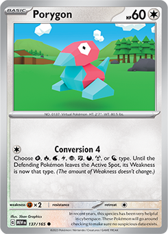 Porygon 137/165 Pokémon card from 151 for sale at best price