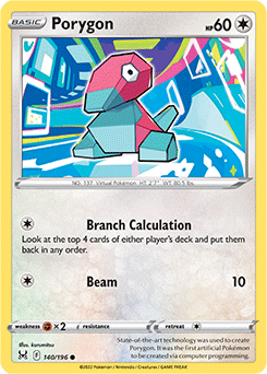 Porygon 140/196 Pokémon card from Lost Origin for sale at best price