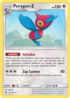 Porygon-Z 105/147 Pokémon card from Burning Shadows for sale at best price