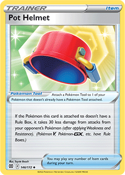 Uncommon Pokémon card Pot Helmet 146/172 from Brilliant Stars expansion