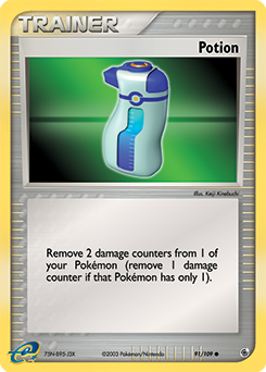 Carte Pokémon Potion 91/109 de la série Ex Rubis & Saphir en vente au meilleur prix