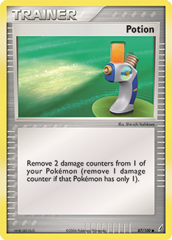 Common Pokémon card Potion 87/100 from Ex Crystal Guardians expansion