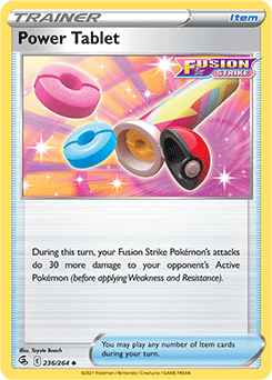 Uncommon Pokémon card Power Tablet 236/264 from Fusion Strike expansion