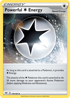 Uncommon Pokémon card Powerful Colorless Energy 176/189 from Darkness Ablaze expansion