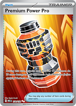 Ultra rare Pokémon card Premium Power Pro 174/132 from Mega Evolution expansion