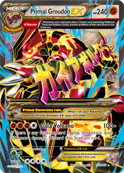 Full Art Pokémon Pokémon card Primal Groudon EX 151/160 from Primal Clash expansion