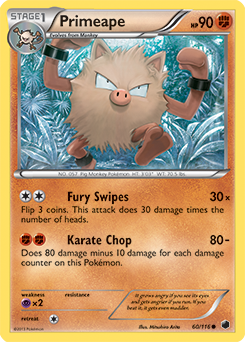 Primeape 60/116 Pokémon card from Plasma Freeze for sale at best price