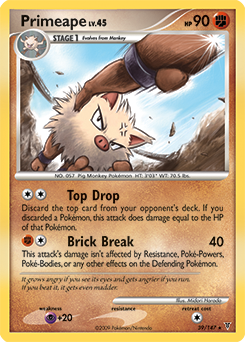 Rare Pokémon card Primeape 39/147 from Supreme Victors expansion