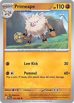 Primeape 107/193 Pokémon card from Paldea Evolved for sale at best price
