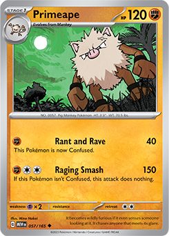 Primeape 57/165 Pokémon card from 151 for sale at best price