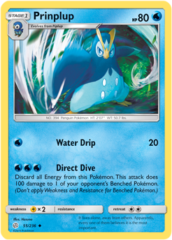 Prinplup 55/236 Pokémon card from Cosmic Eclipse for sale at best price