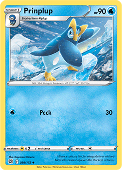 Prinplup 036/172 Pokémon card from Brilliant Stars for sale at best price