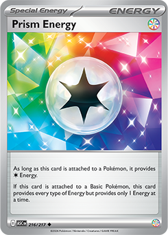 Carte Pokémon Peu commune Énergie Prisme 216/217 de la série Héros Transcendants