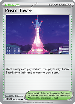 Uncommon Pokémon card Prism Tower 80/86 from Chaos Rising expansion