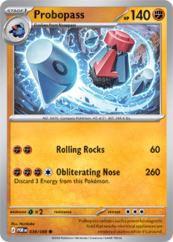 Common Pokémon card Probopass 38/88 from Perfect Order expansion