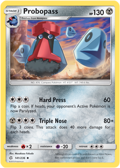 Probopass 141/236 Pokémon card from Cosmic Eclipse for sale at best price