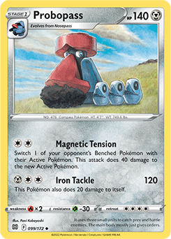 Uncommon Pokémon card Probopass 099/172 from Brilliant Stars expansion