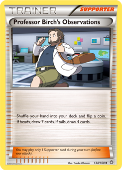Professor Birch's Observations 134/160 Pokémon card from Primal Clash for sale at best price