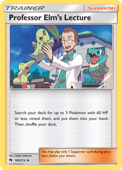 Professor Elm's Lecture 188/214 Pokémon card from Lost Thunder for sale at best price