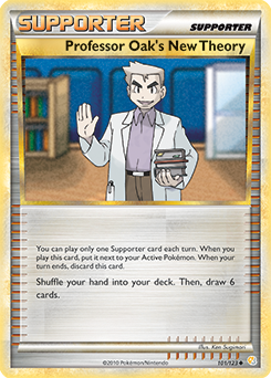 Uncommon Pokémon card Professor Oak's New Theory 101/123 from HeartGold SoulSilver expansion
