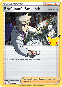 Professor's Research 23/25 Pokémon card from Celebrations for sale at best price