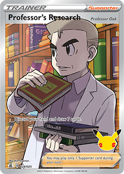 Professor's Research 24/25 Pokémon card from Celebrations for sale at best price