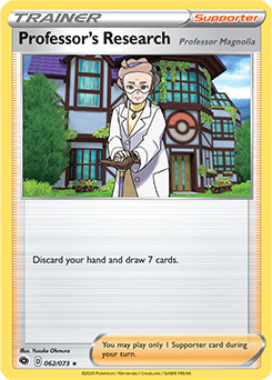 Rare Holo Pokémon card Professor s Research 062/073 from Champion s Path expansion
