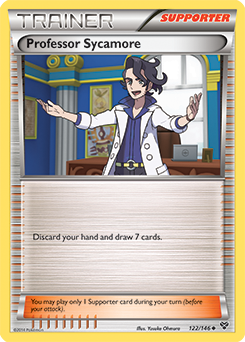 Uncommon Pokémon card Professor Sycamore 122/146 from X&Y expansion