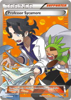 Full Art Trainer Pokémon card Professor Sycamore 114/114 from Steam Siege expansion