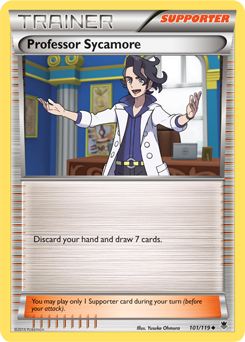 Uncommon Pokémon card Professor Sycamore 101/119 from Phantom Forces expansion