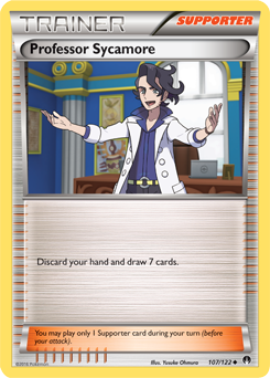 Uncommon Pokémon card Professor Sycamore 107/122 from Breakpoint expansion