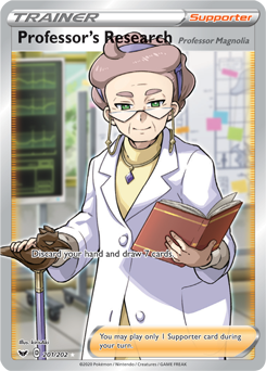 Professor's Research 201/202 Pokémon card from Sword & Shield for sale at best price