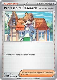 Uncommon Pokémon card Professor's Research [Professor Juniper] 85/86 from Black Bolt expansion