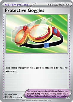 Uncommon Pokémon card Protective Goggles 164/165 from 151 expansion