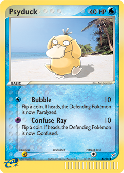 Common Pokémon card Psyduck 44/95 from Ex Team Magma vs Team Aqua expansion
