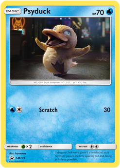 Promo Pokémon card Psyduck SM199 from Sun and Moon Promos expansion