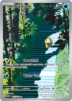 Illustration rare Pokémon card Psyduck 175/165 from 151 expansion