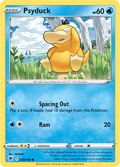 Common Pokémon card Psyduck 028/189 from Astral Radiance expansion