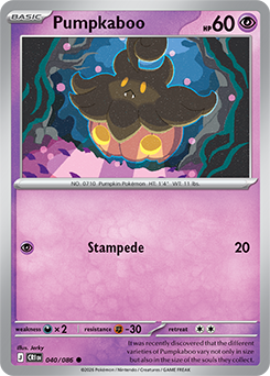 Carte Pokémon Communes Pitrouille 40/86 de la série Chaos Ascendant