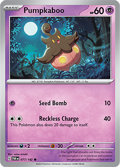 Pumpkaboo 77/182 Pokémon card from Paradox Rift for sale at best price